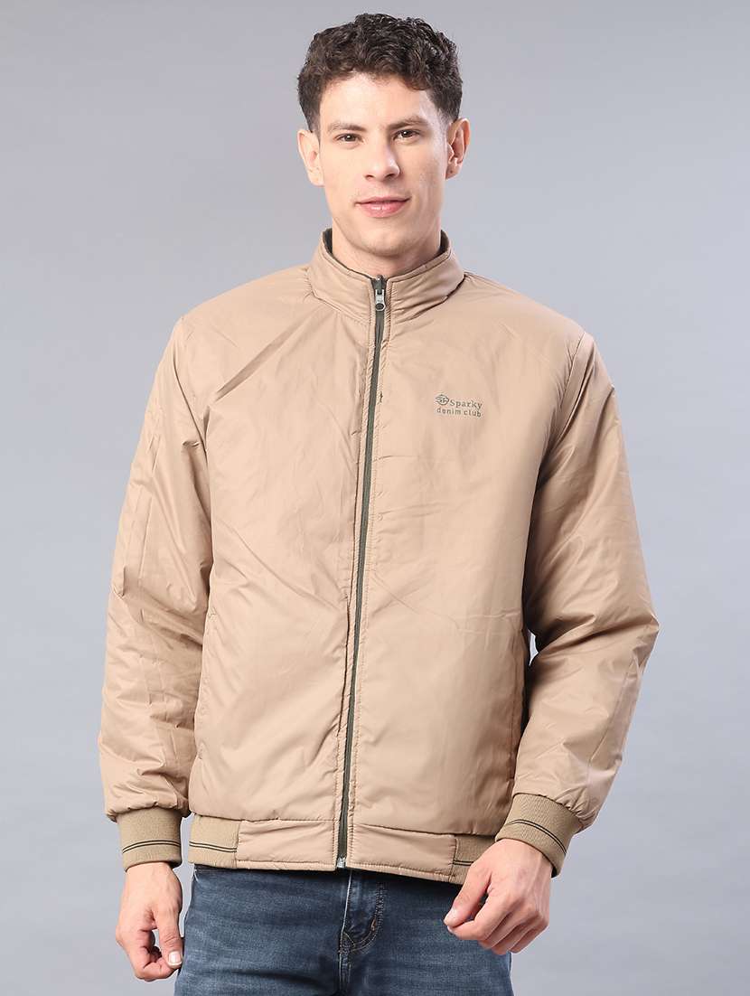 men solid long sleeve regualr fit reversible casual jacket - 22053352 -  Standard Image - 1