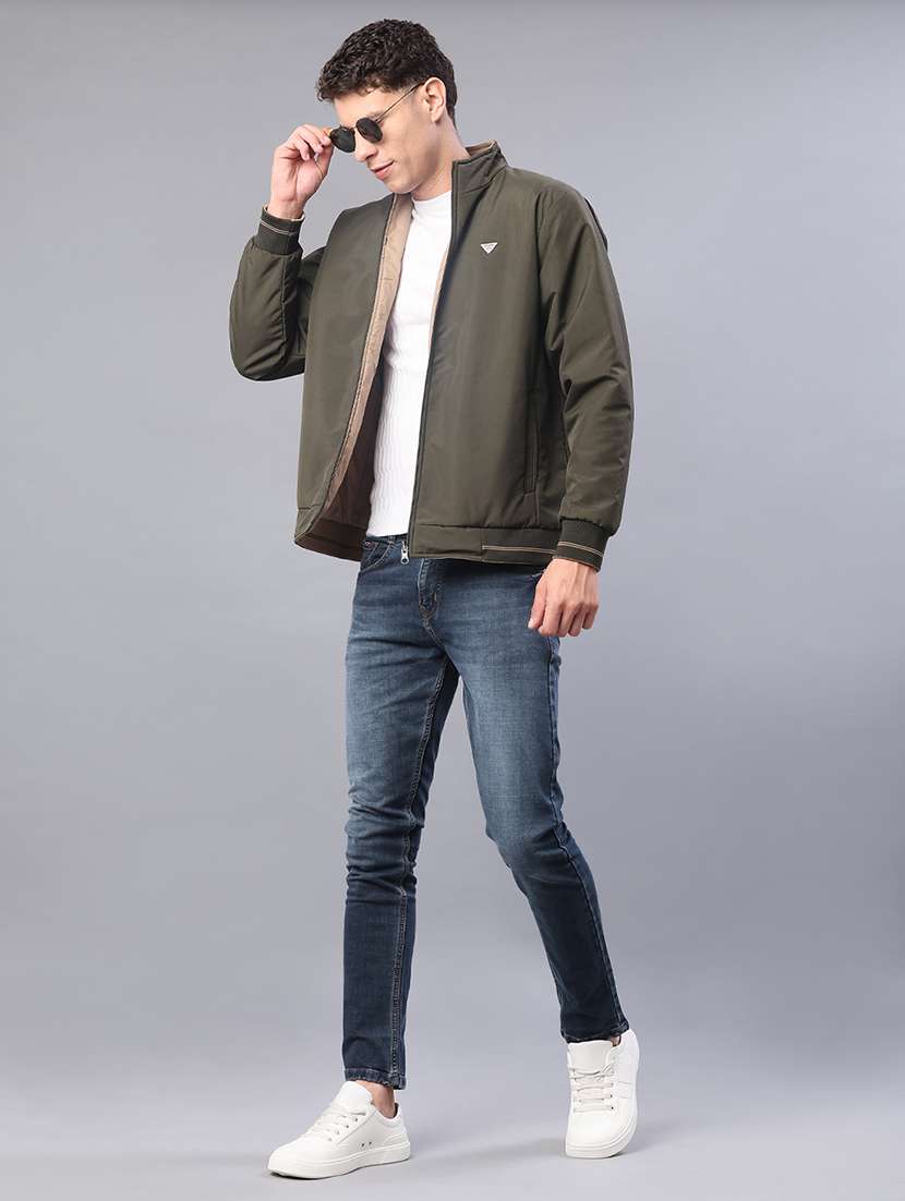 men solid long sleeve regualr fit reversible casual jacket - 22053352 -  Standard Image - 4