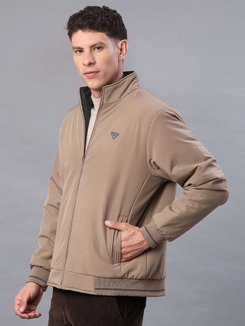 men solid long sleeve regualr fit reversible casual jacket - 22053353 -  Standard Image - 1