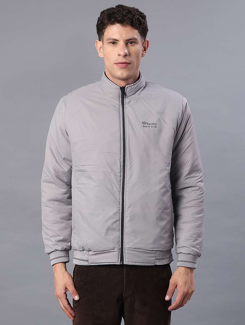 men solid long sleeve regualr fit reversible casual jacket - 22053354 -  Standard Image - 1