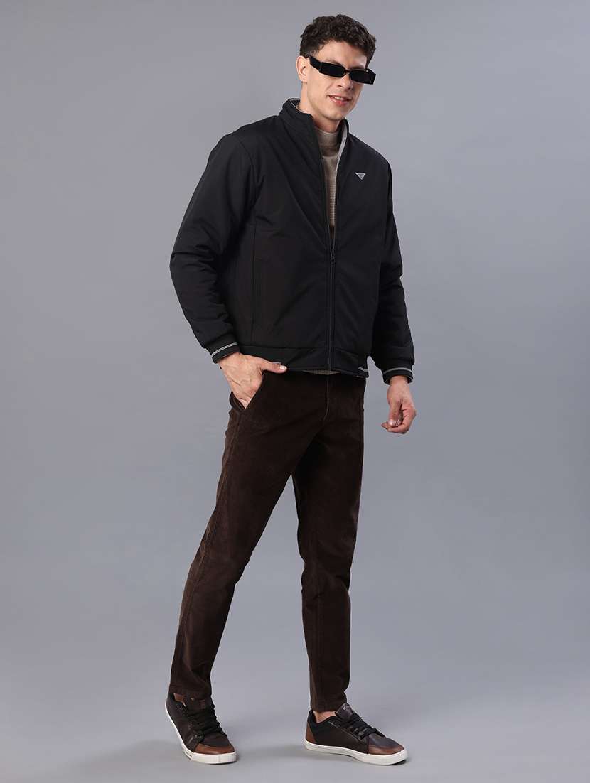 men solid long sleeve regualr fit reversible casual jacket - 22053354 -  Standard Image - 4