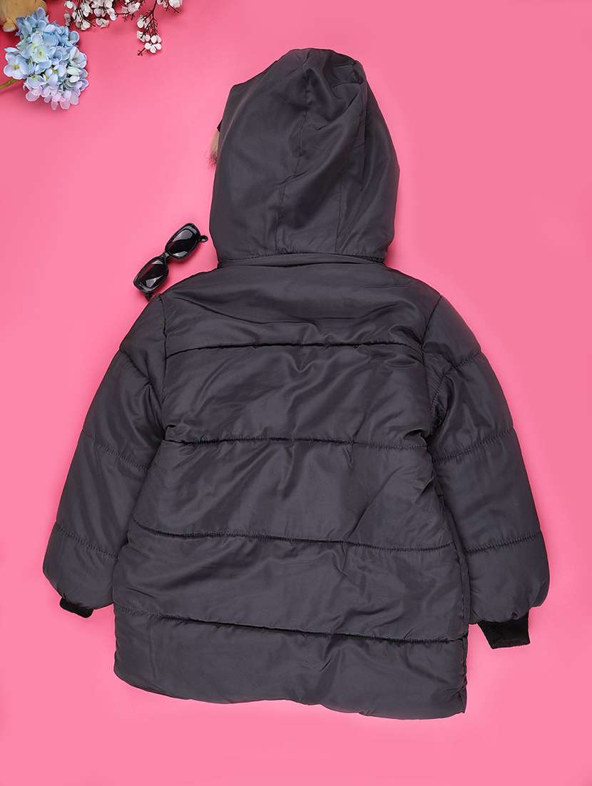 boys solid long sleeve hooded quilted jacket - 22053449 -  Standard Image - 1