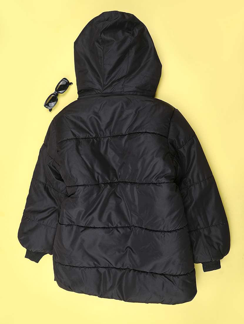 boys solid long sleeve hooded quilted jacket - 22053450 -  Standard Image - 1