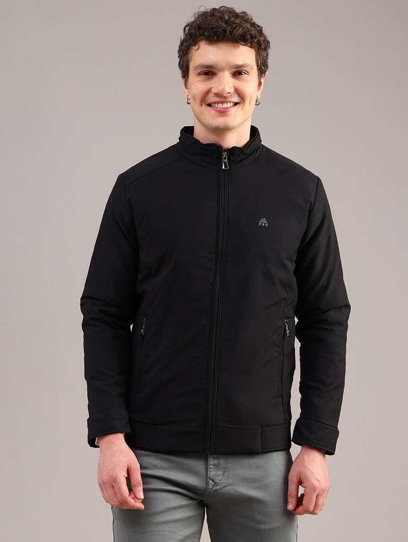 men solid long sleeve insulator bomber jacket - 22053469 -  Standard Image - 1