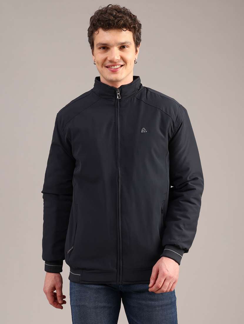 men solid long sleeve insulator bomber jacket - 22053470 -  Standard Image - 1