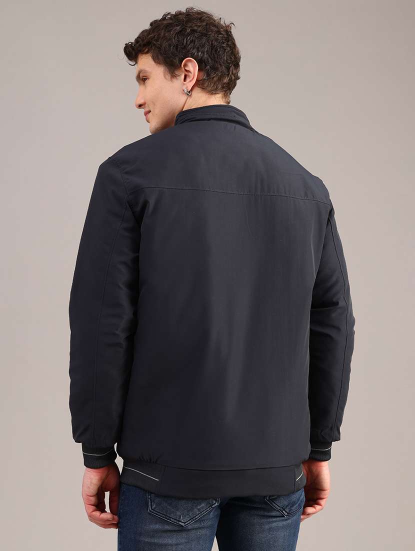 men solid long sleeve insulator bomber jacket - 22053470 -  Standard Image - 4