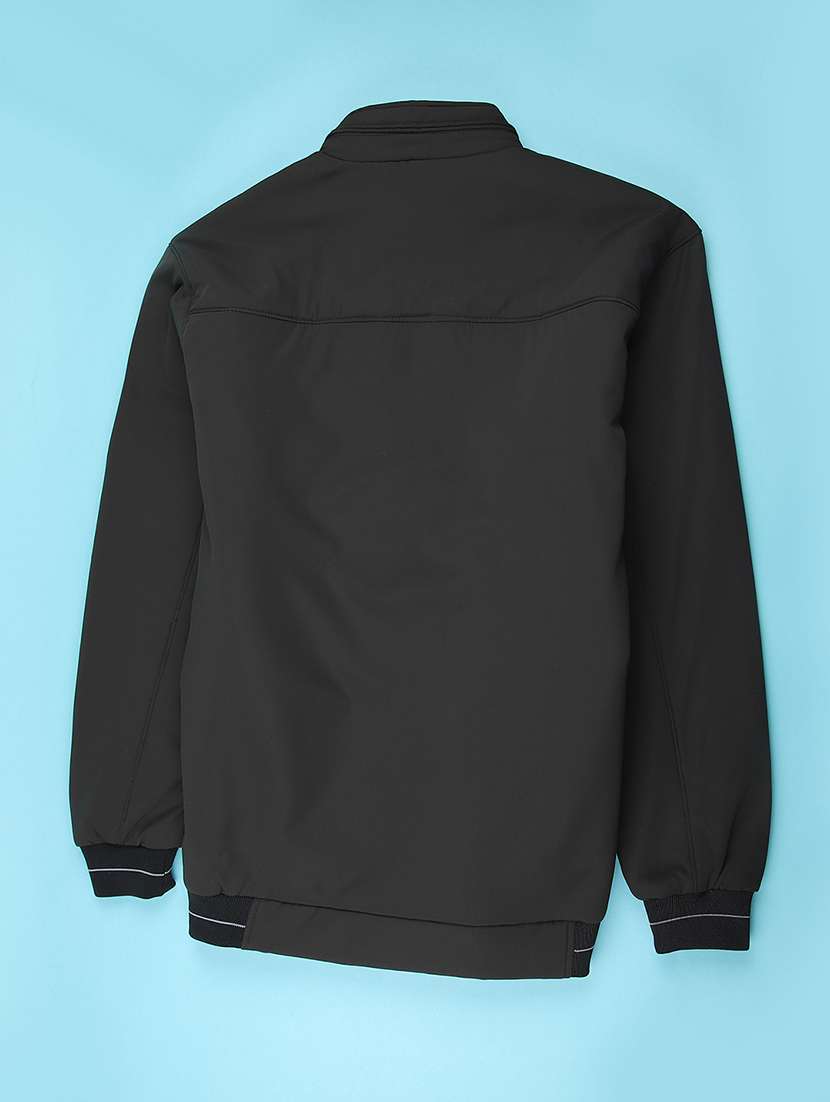 men solid  stand collar long sleeve casual jacket - 22053507 -  Standard Image - 1