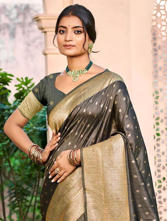 women self design bordered saree with blouse - 22053685 - Standard Image - 1