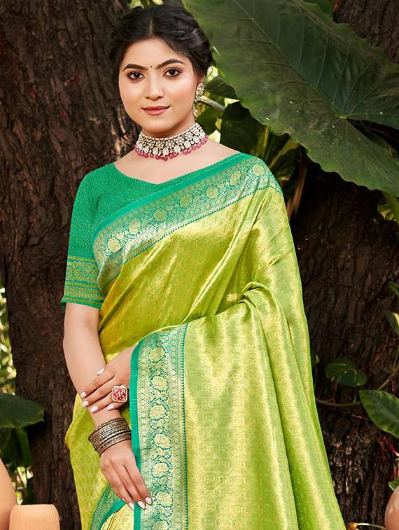 women self design kanjivaram saree with blouse - 22053711 -  Standard Image - 1