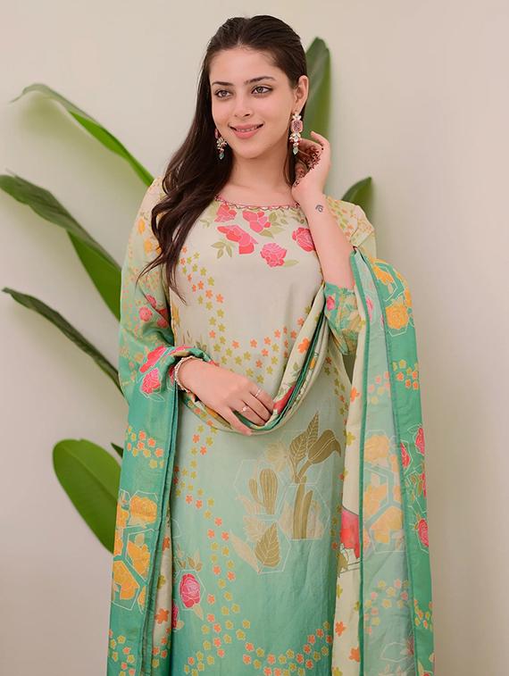 multi colored silk blend straight kurta - 22053790 - Standard Image - 4