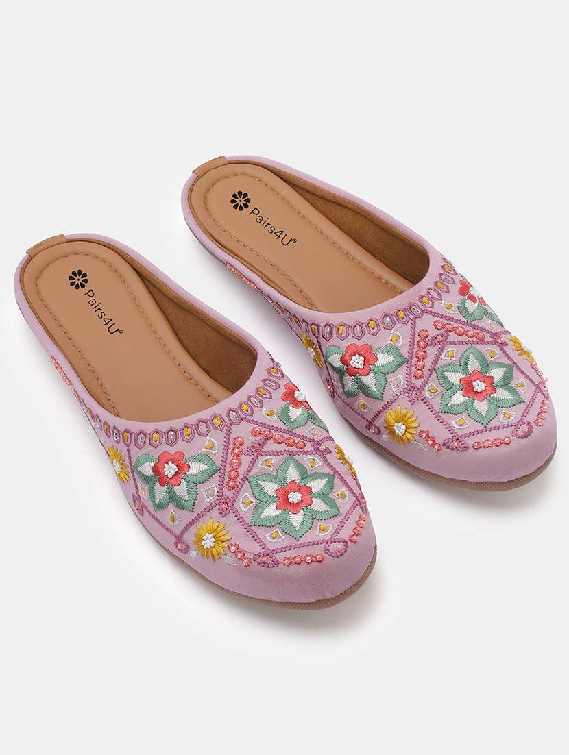 women embroidered slip on juti - 22053828 - Standard Image - 1