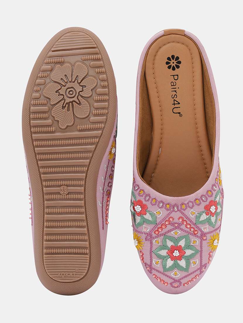 women embroidered slip on juti - 22053828 - Standard Image - 4
