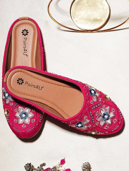 women embroidered slip on juti - 22053829 - Standard Image - 0