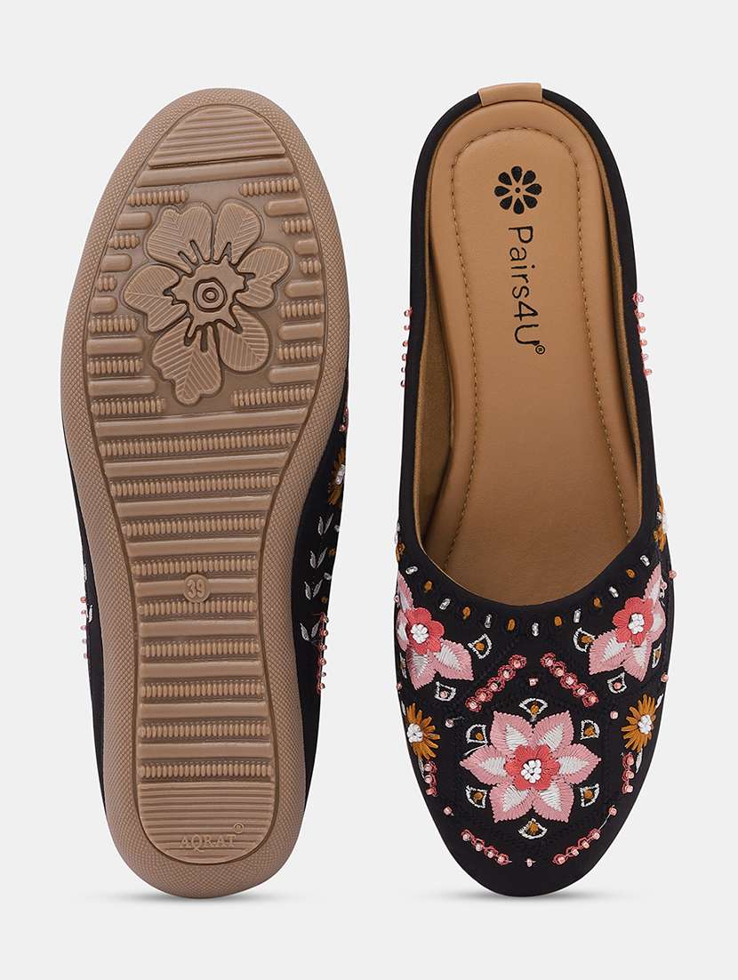 women embroidered slip on juti - 22053831 - Standard Image - 4