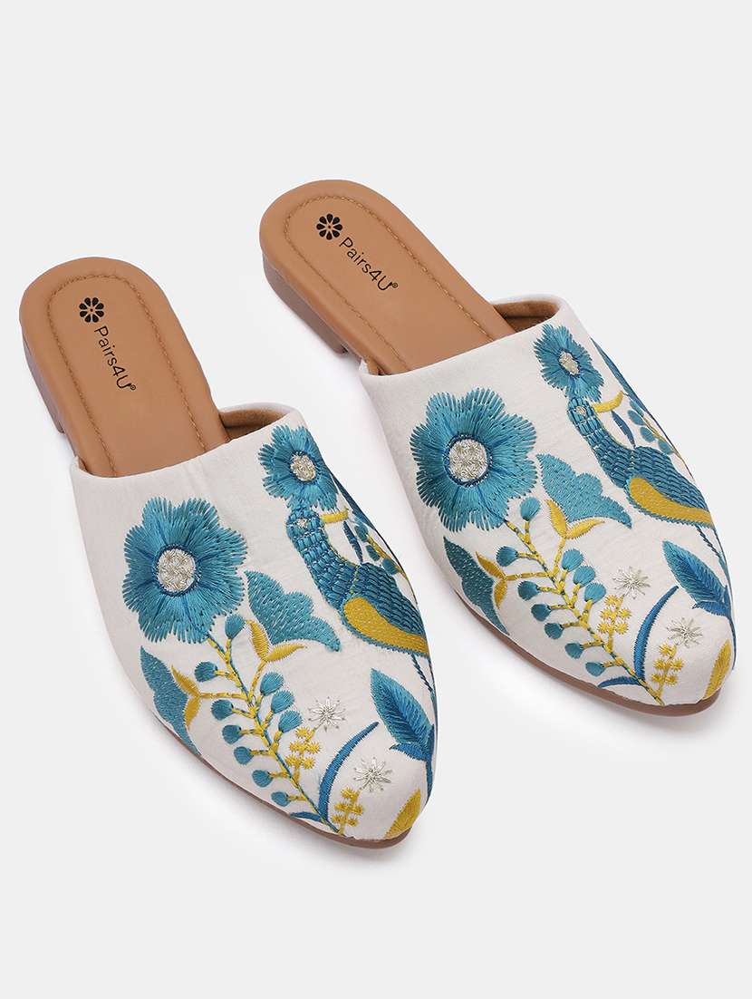 women embroidered slip on juti - 22053833 - Standard Image - 1