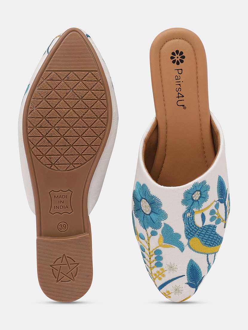 women embroidered slip on juti - 22053833 - Standard Image - 4