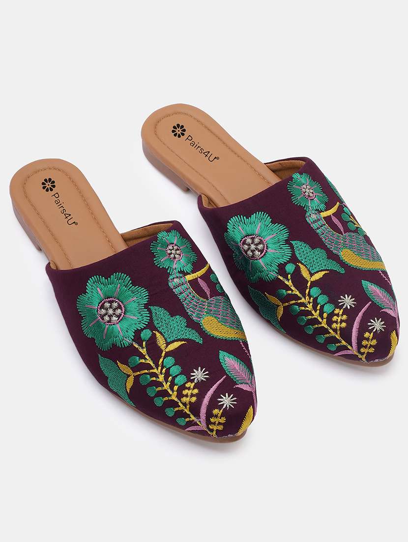 women embroidered slip on juti - 22053834 -  Standard Image - 1