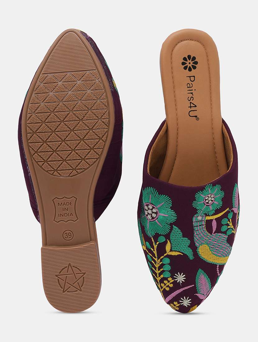 women embroidered slip on juti - 22053834 - Standard Image - 4