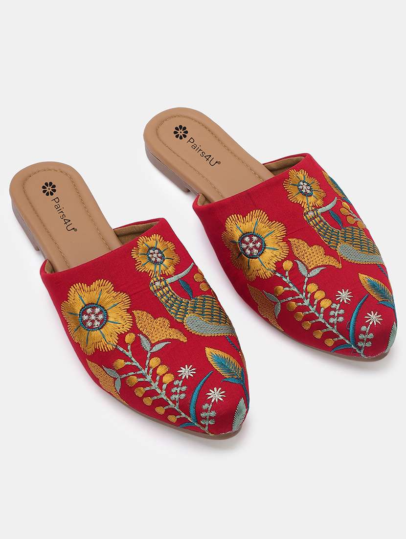 women embroidered slip on juti - 22053835 - Standard Image - 1