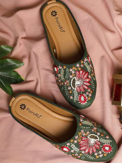 women embroidered slip on juti - 22053836 -  Standard Image - 0