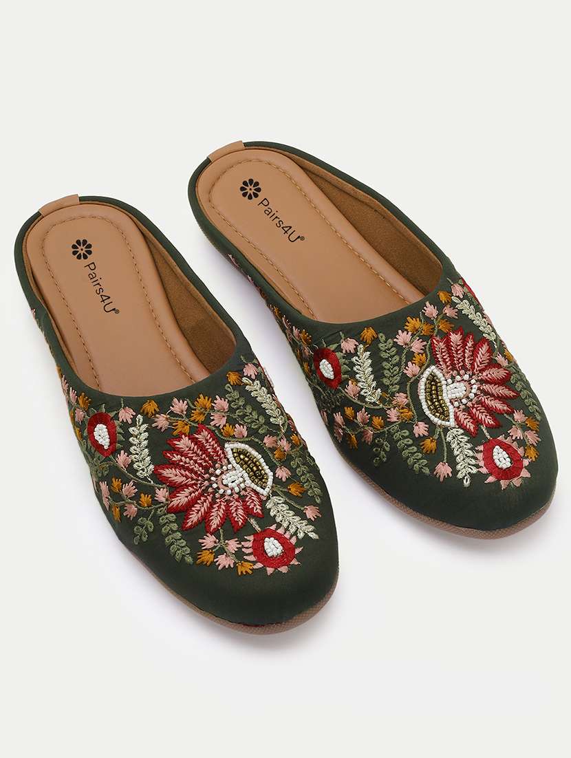 women embroidered slip on juti - 22053836 -  Standard Image - 1