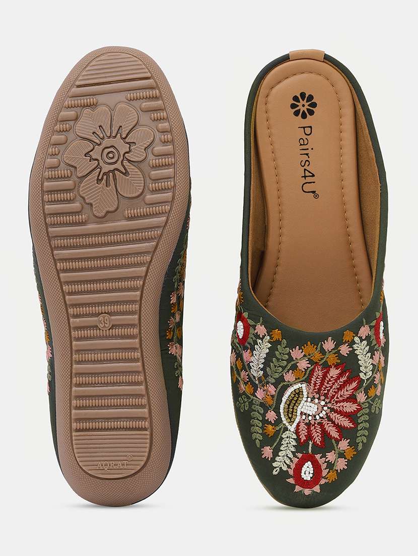 women embroidered slip on juti - 22053836 - Standard Image - 4