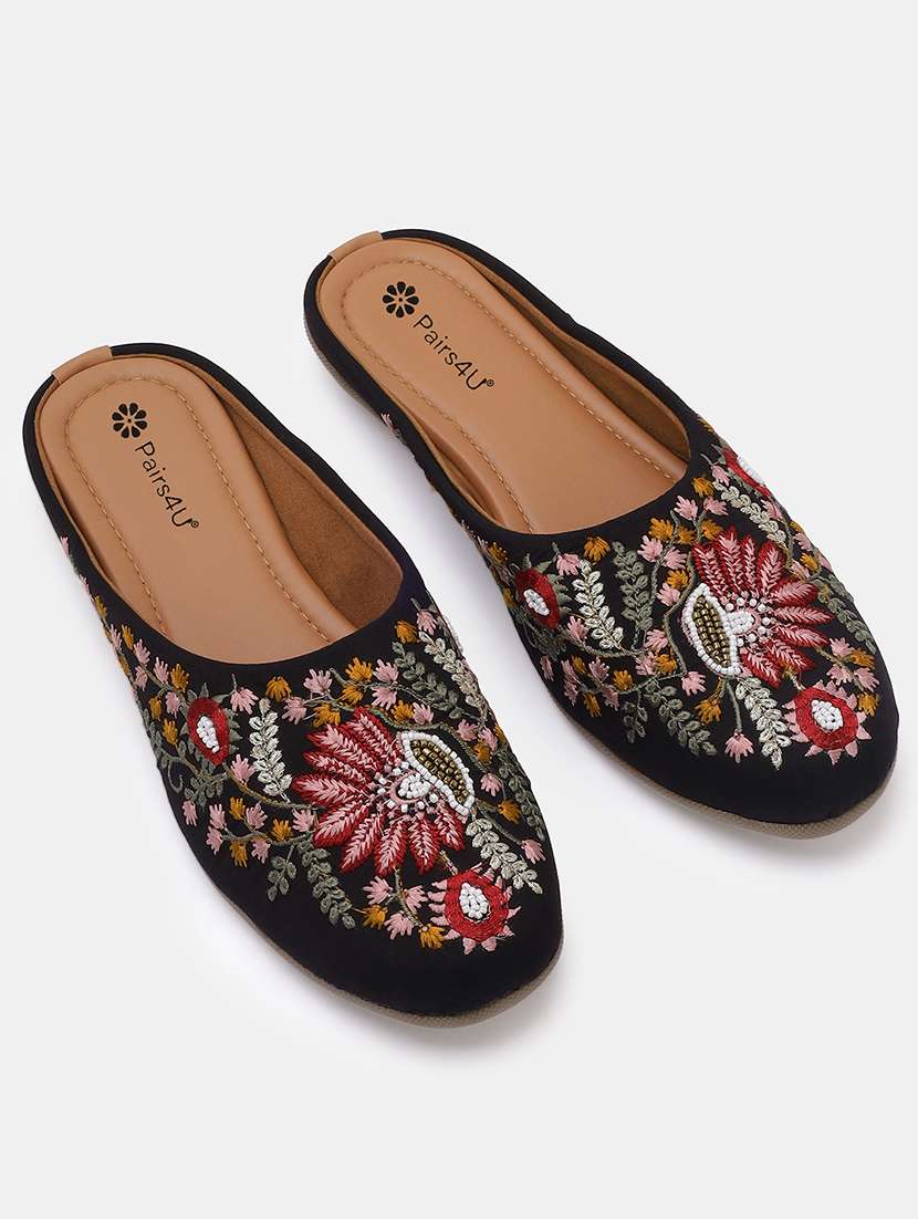 women embroidered slip on juti - 22053838 - Standard Image - 1