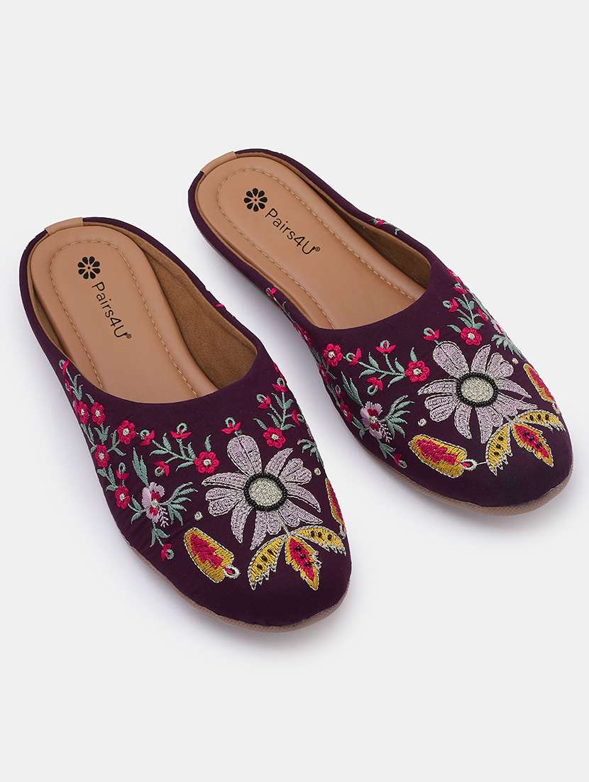 women embroidered slip on juti - 22053840 -  Standard Image - 1