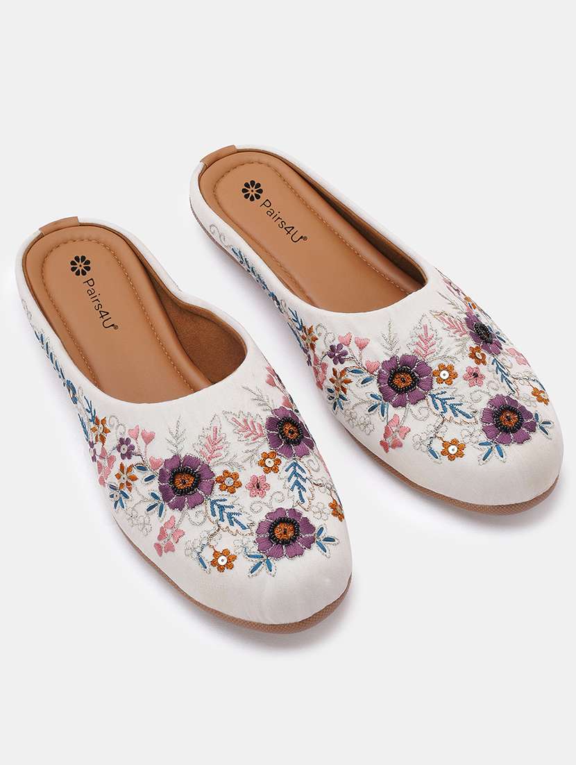 women embroidered slip on juti - 22053843 - Standard Image - 1