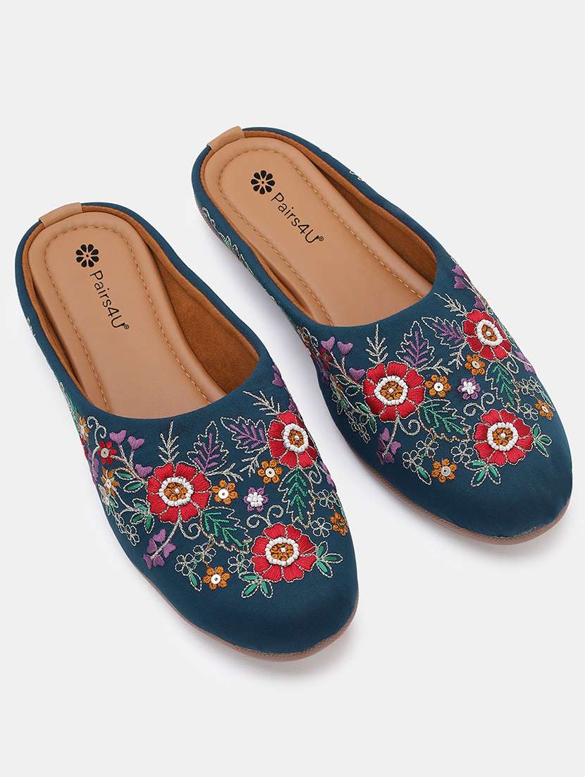women embroidered slip on juti - 22053844 - Standard Image - 1