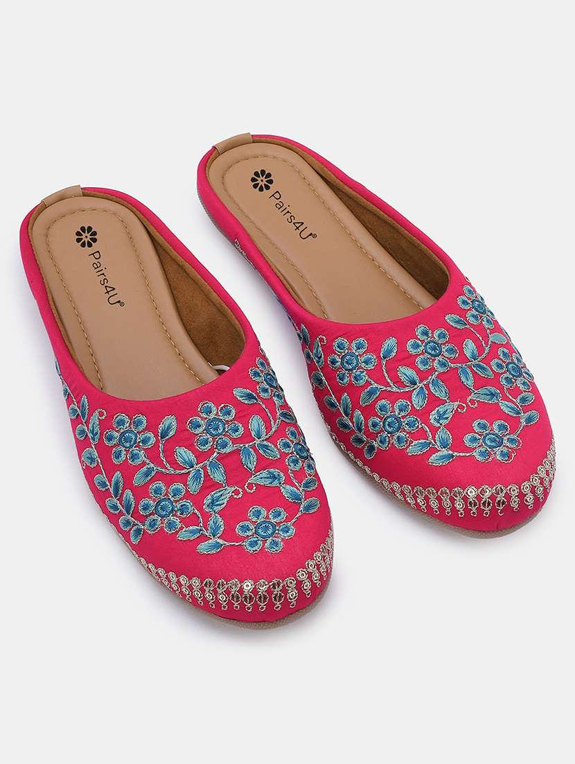 women embroidered slip on juti - 22053850 - Standard Image - 1