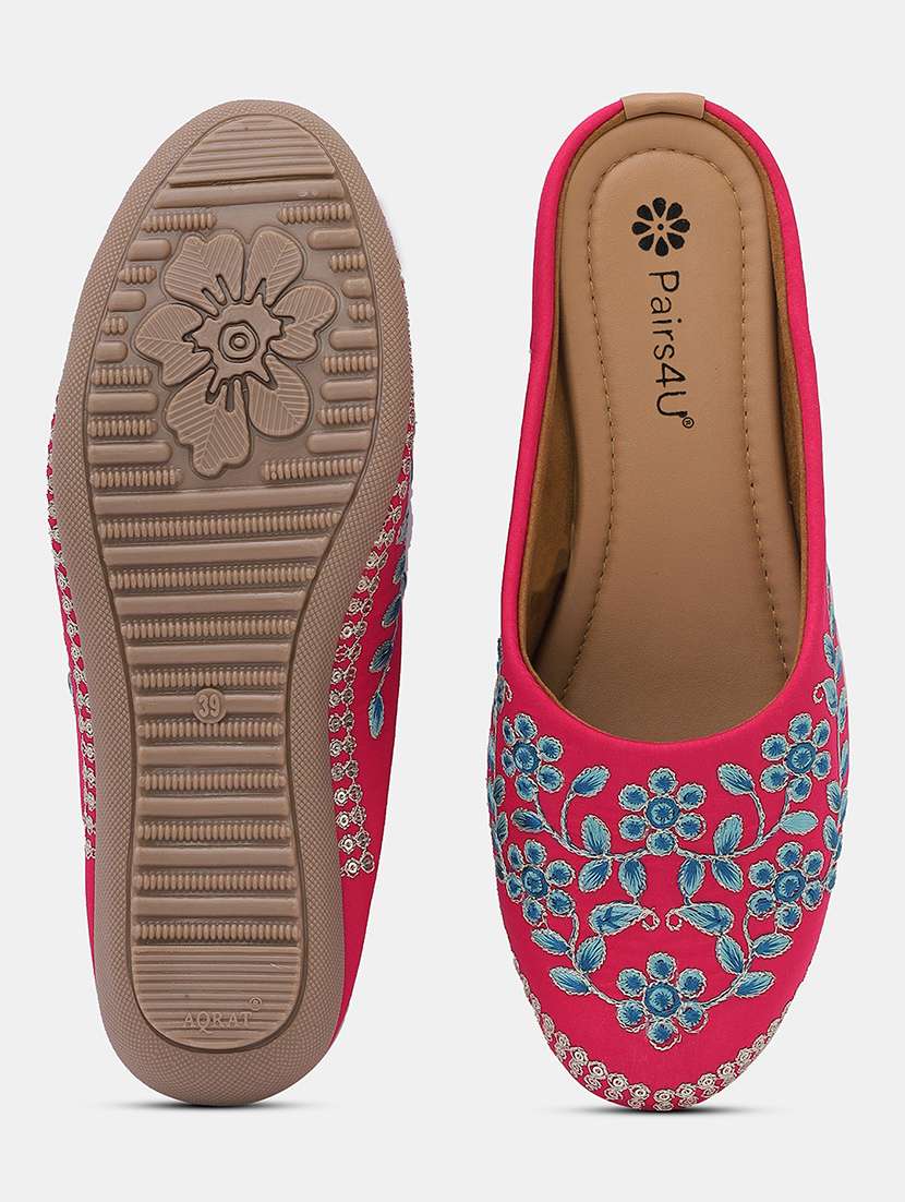women embroidered slip on juti - 22053850 - Standard Image - 4