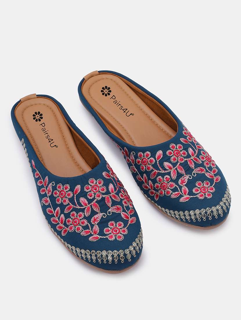 women embroidered slip on juti - 22053851 - Standard Image - 1