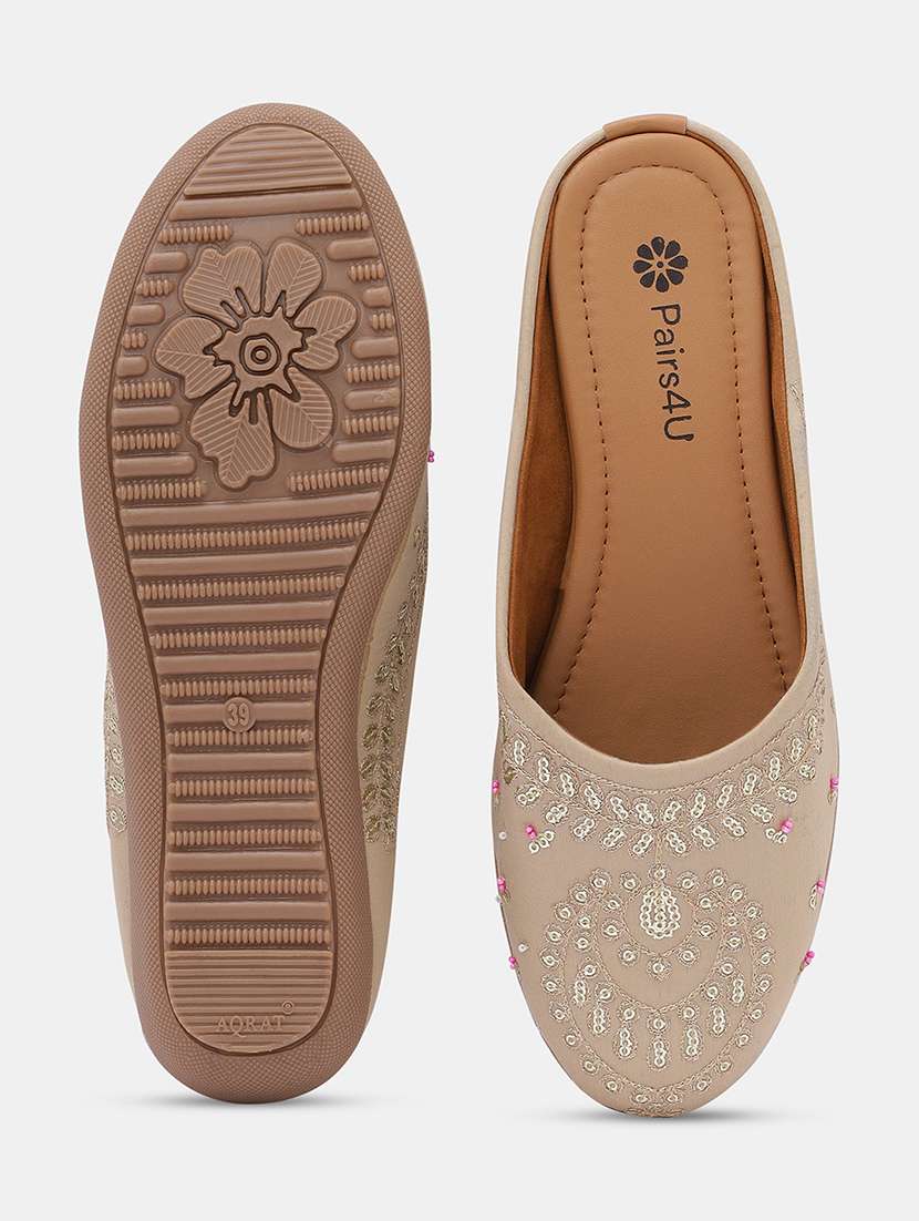 women embroidered slip on juti - 22053852 - Standard Image - 4