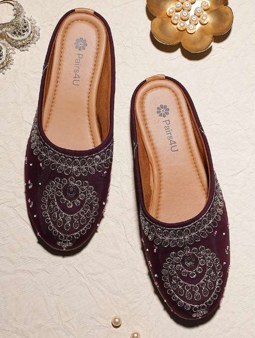 women embroidered slip on juti - 22053853 -  Standard Image - 0