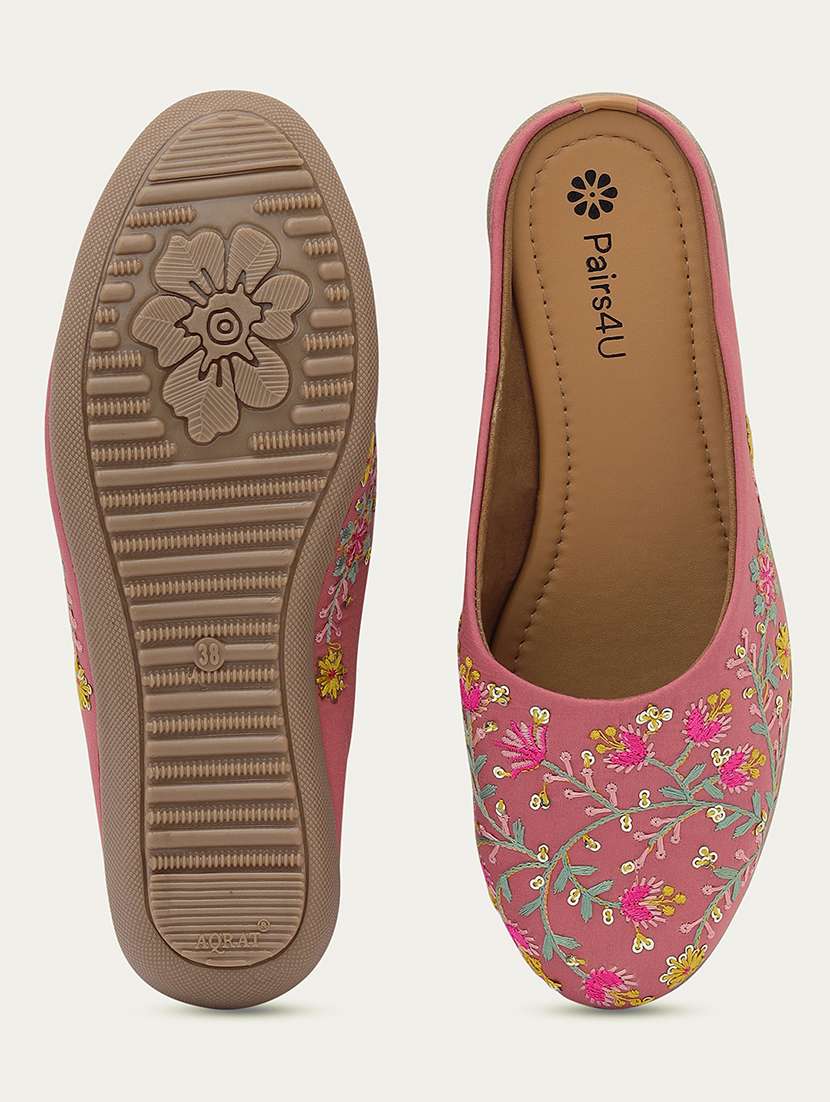 women embroidered slip on juti - 22053855 - Standard Image - 4