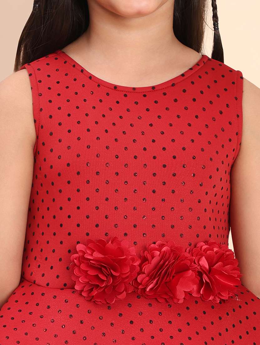 girls maroon embellished sleeveless gown - 22053887 -  Standard Image - 6