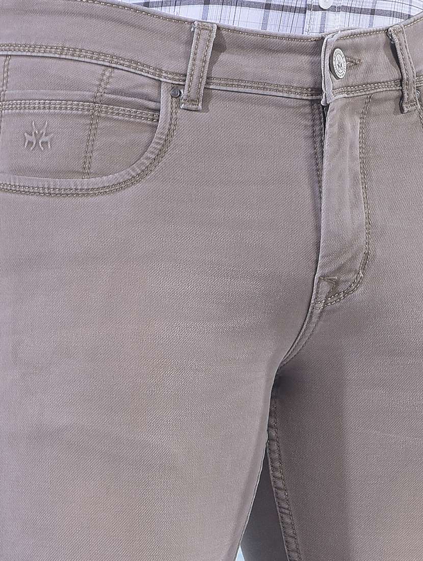 men solid mid rise slim fit jeans  - 22053918 -  Standard Image - 1