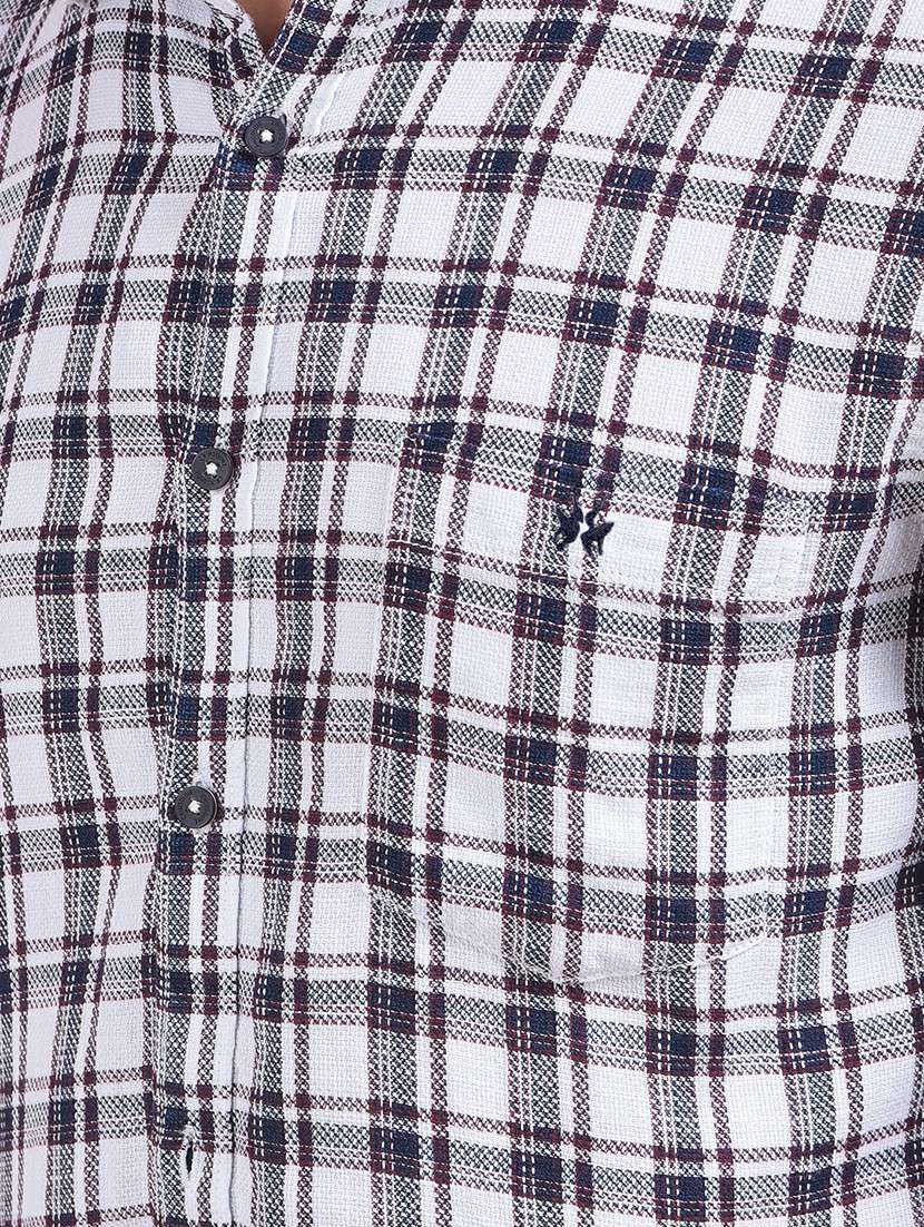 men checkered collared long sleeve regular fit shirt - 22053928 -  Standard Image - 6