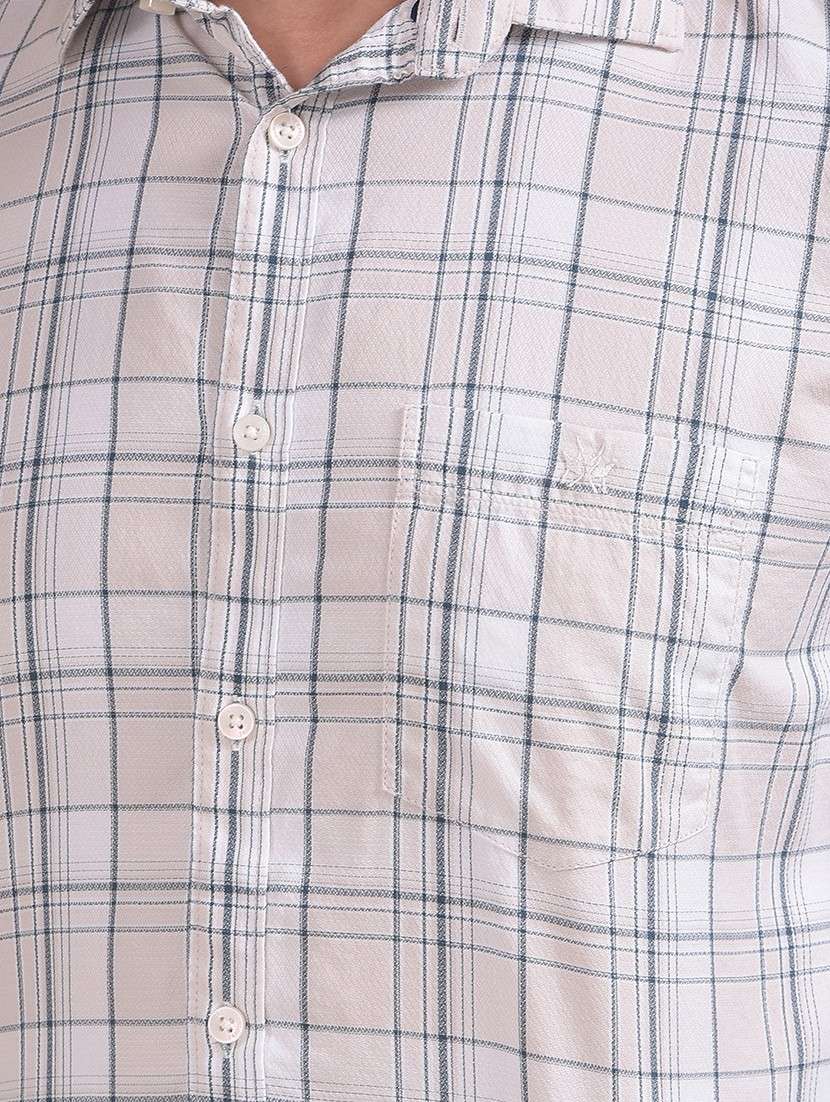 men checkered collared long sleeve regular fit shirt - 22053929 -  Standard Image - 4