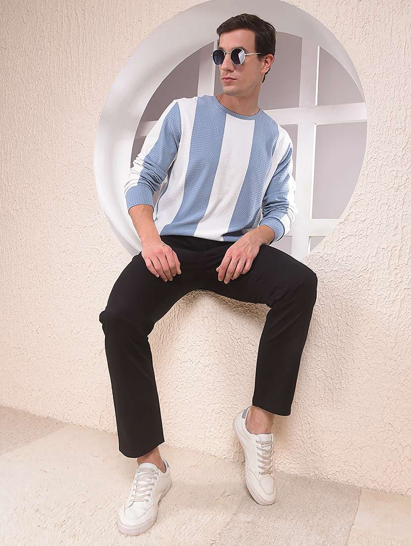 men striped long sleeve regular fit sweatshirt - 22053938 - Standard Image - 4
