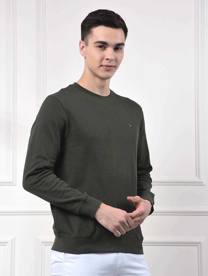 men solid long sleeve regular fit sweatshirt - 22053945 -  Standard Image - 1