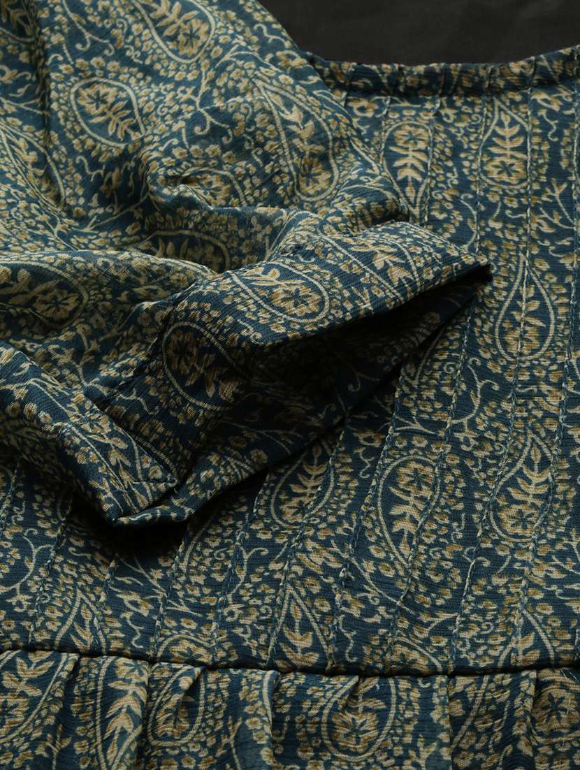 women printed puff sleeve tiered dress - 22053946 -  Standard Image - 6