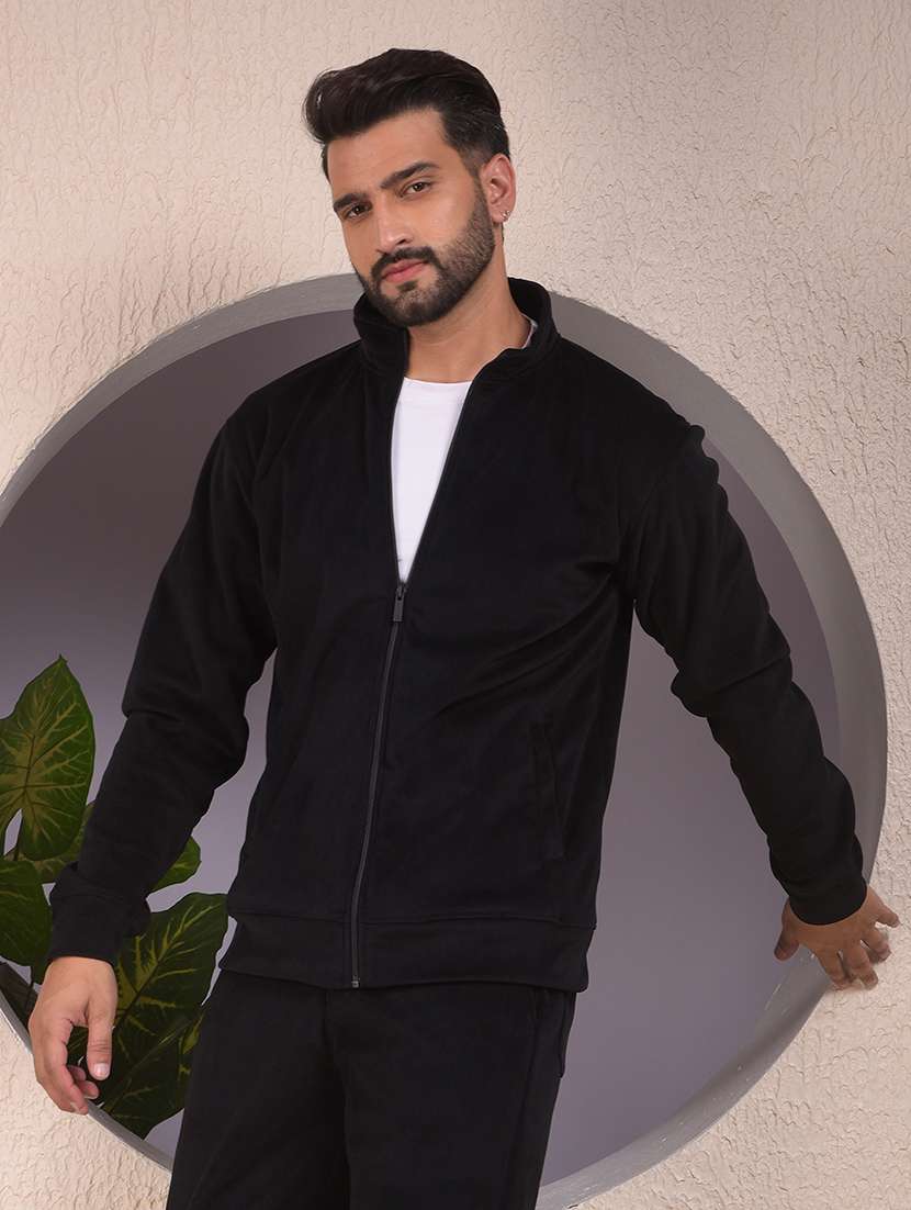 men solid long sleeve regular fit sweatshirt