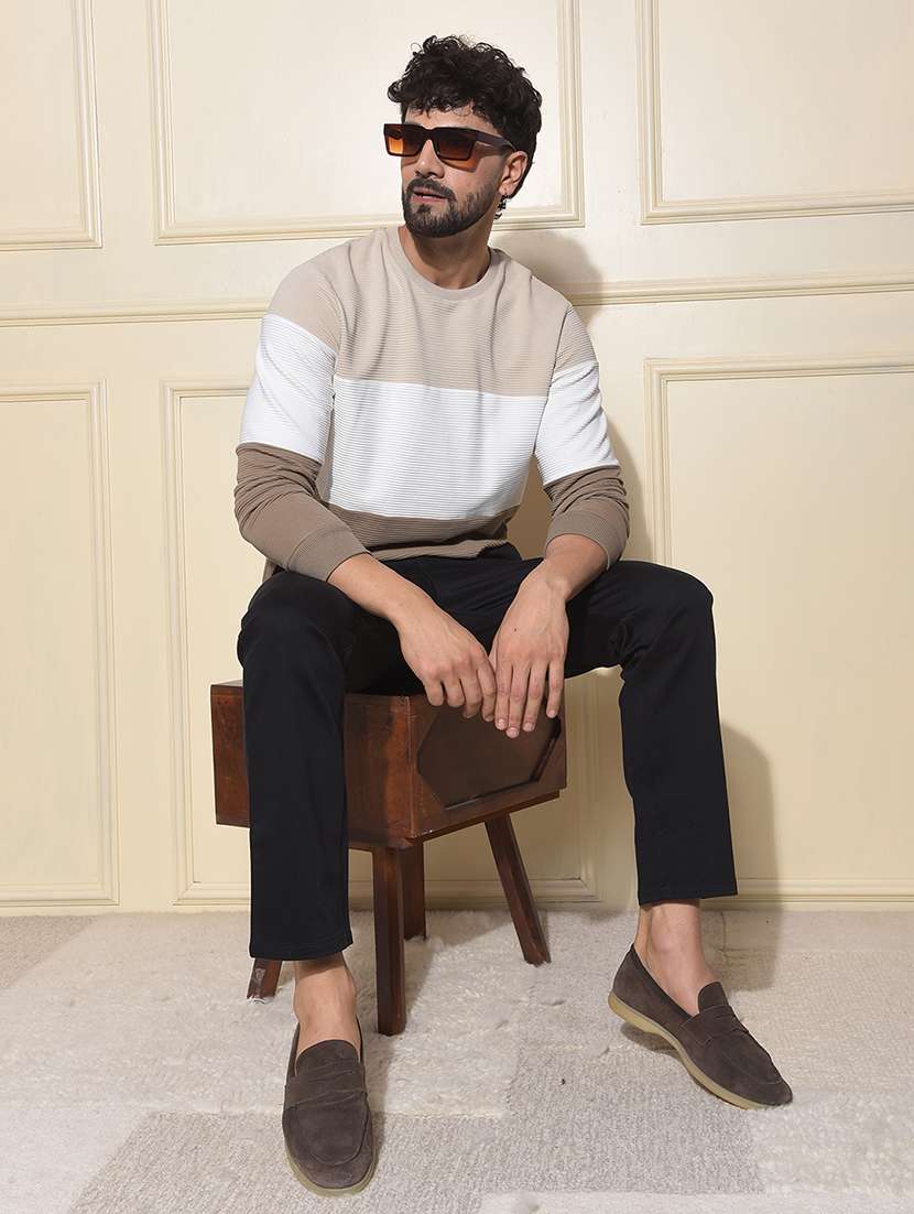 men color block long sleeve regular fit sweatshirt - 22053972 -  Standard Image - 6