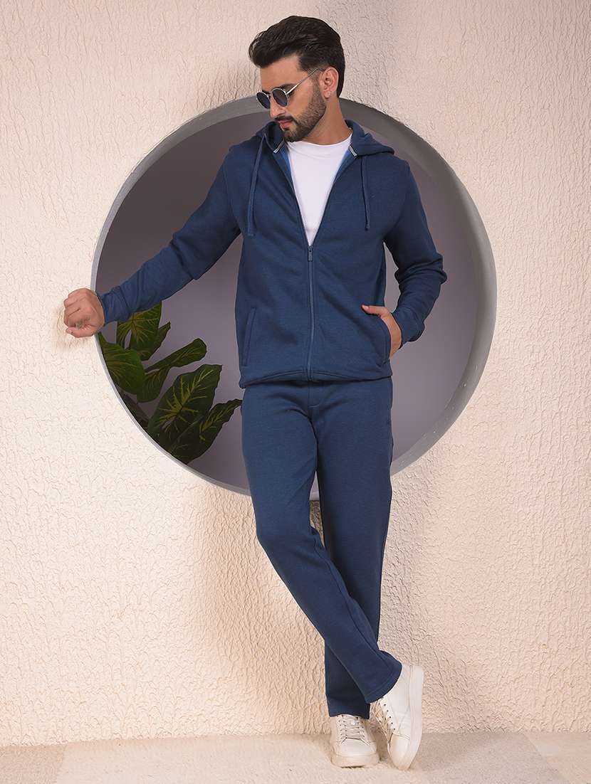 men solid mid rise full length track pant - 22053978 -  Standard Image - 6