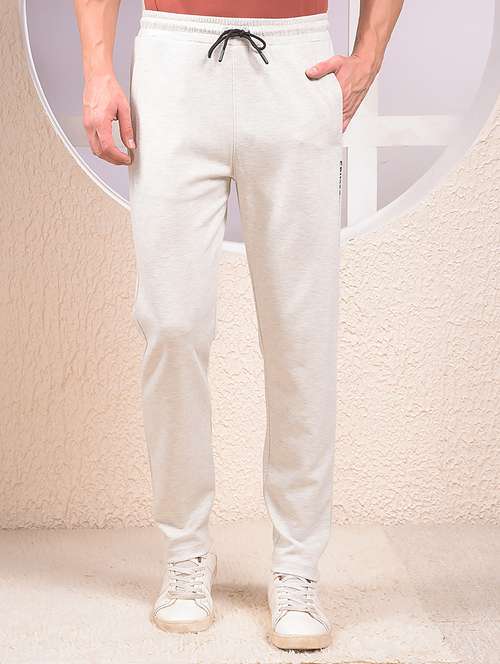 men solid mid rise full length track pant - 22053979 -  Standard Image - 0