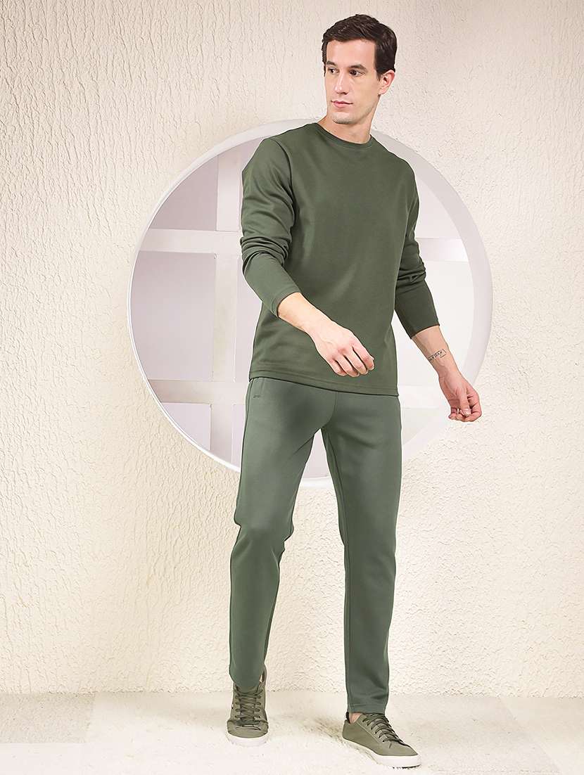men solid mid rise full length track pant - 22053980 -  Standard Image - 4