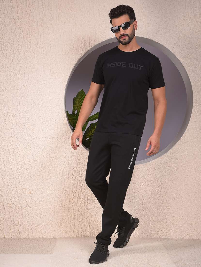 men solid mid rise full length track pant - 22053982 -  Standard Image - 6