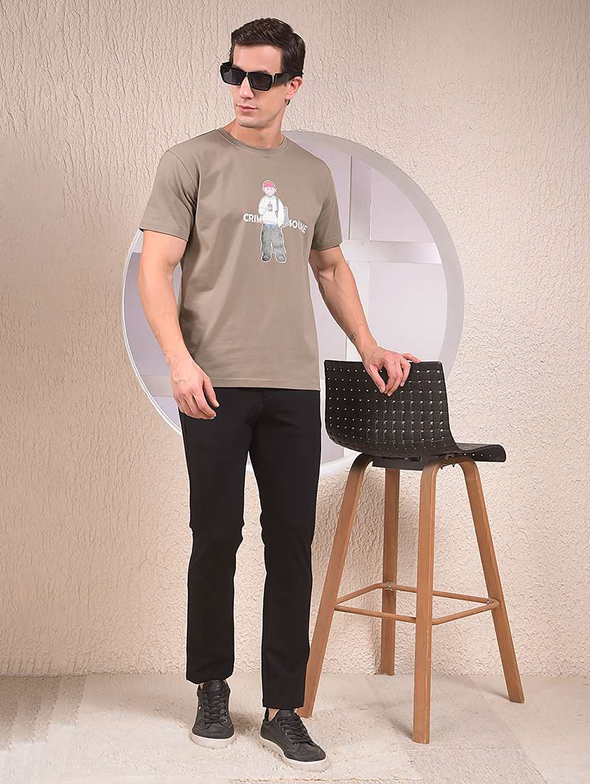 men solid mid rise flat front casual chinos  - 22053994 -  Standard Image - 4